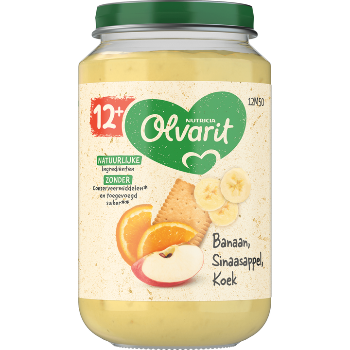 Olvarit Banaan Sinaasappel Koek 12+ Maanden 200 g