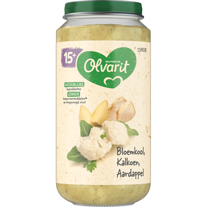 Olvarit Bloemkool Kalkoen Aardappel 15+ Maanden 250 g