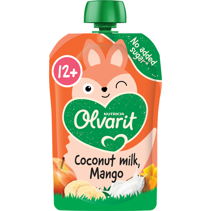 Olvarit Knijpfruit Kokosmelk Mango 12+ Maanden 100 g