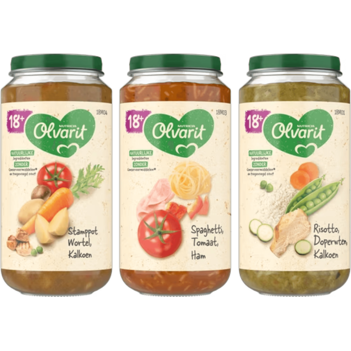 Olvarit Maaltijdpotjes 18+ Maanden 3 x 250g