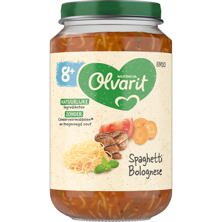 Olvarit Spaghetti Bolognese 8+ Maanden 200 g