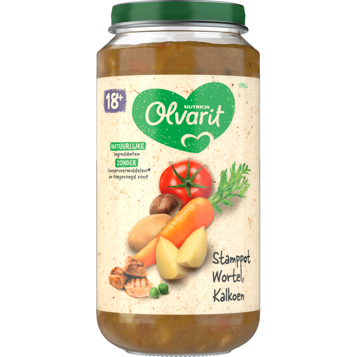 Olvarit Stamppot Wortel Kalkoen 18+ Maanden 250 g