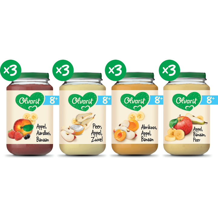 Olvarit Variatiemenu Fruit 8 mnd 8+ Maanden 200 g