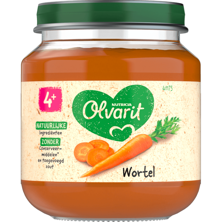 Olvarit Wortel 4+ Maanden 125 g