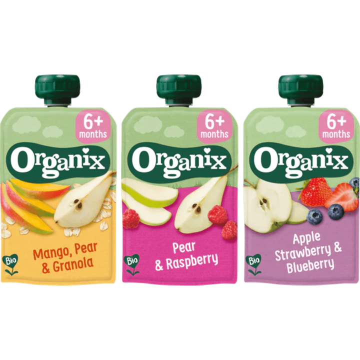 Organix Knijpfruit 6+ Maanden 3 Stuks x 100g