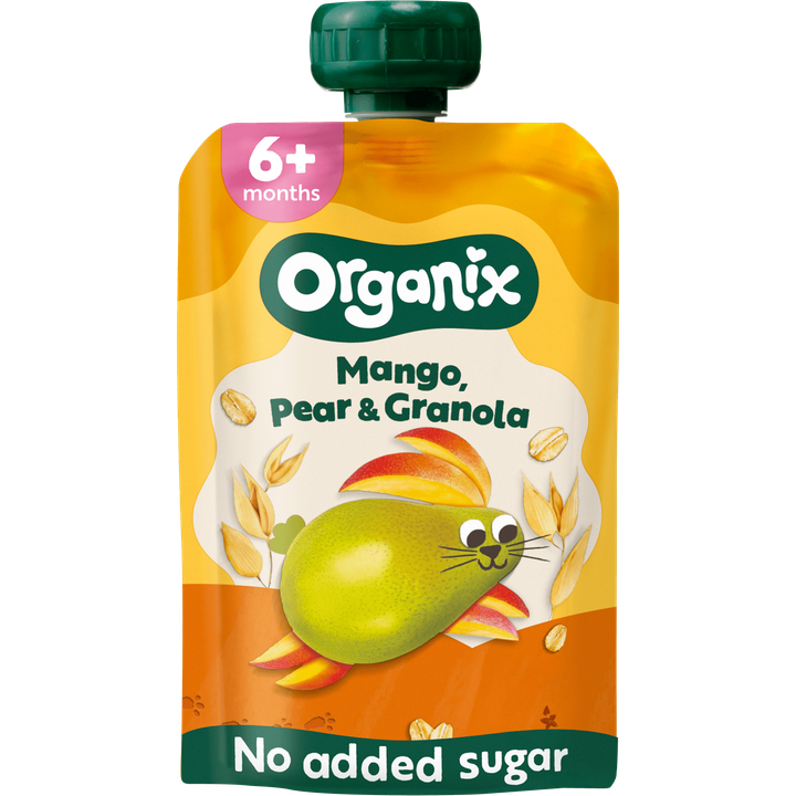 Organix Knijpfruit Mango, peer & granola 6x 6mnd