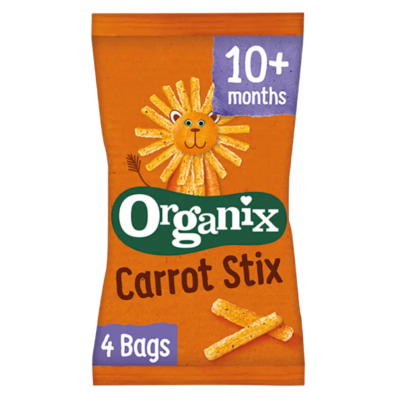Organix Maïs sticks met wortel 4-pack 10m+