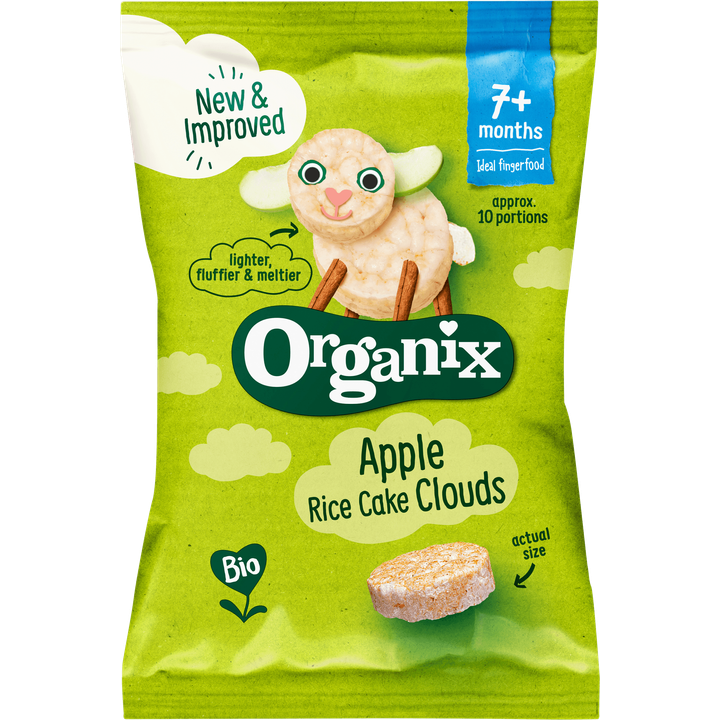 Organix Rijstwafels Apple Rice Cake Clouds 7+ maanden 40 g
