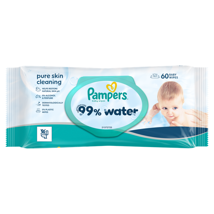 Pampers 99% Water 60 Babydoekjes