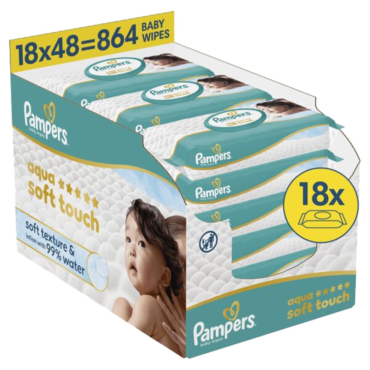 Pampers Aqua Soft Touch Babydoekjes