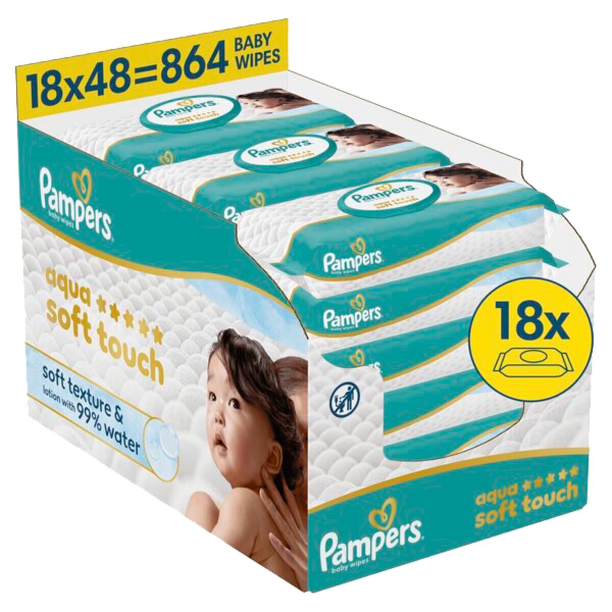 Pampers Aqua Soft Touch Babydoekjes