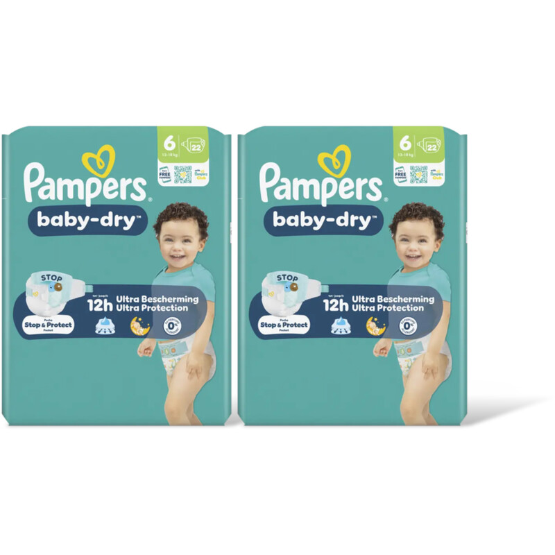 Pampers Baby-dry luiers maat 6 2-pack