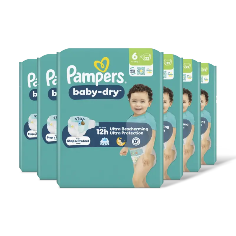 Pampers Baby-dry luiers maat 6 6-pack