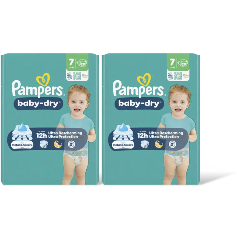 Pampers Baby-dry luiers maat 7 2-pack