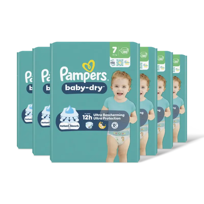 Pampers Baby-dry luiers maat 7 6-pack