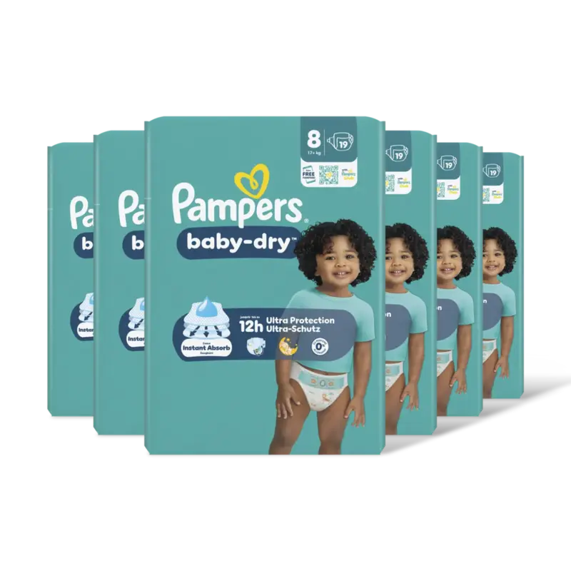 Pampers Baby-dry luiers maat 8 6-pack