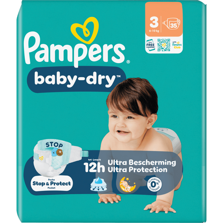 Pampers Baby-Dry Maat 3, 35 Luiers