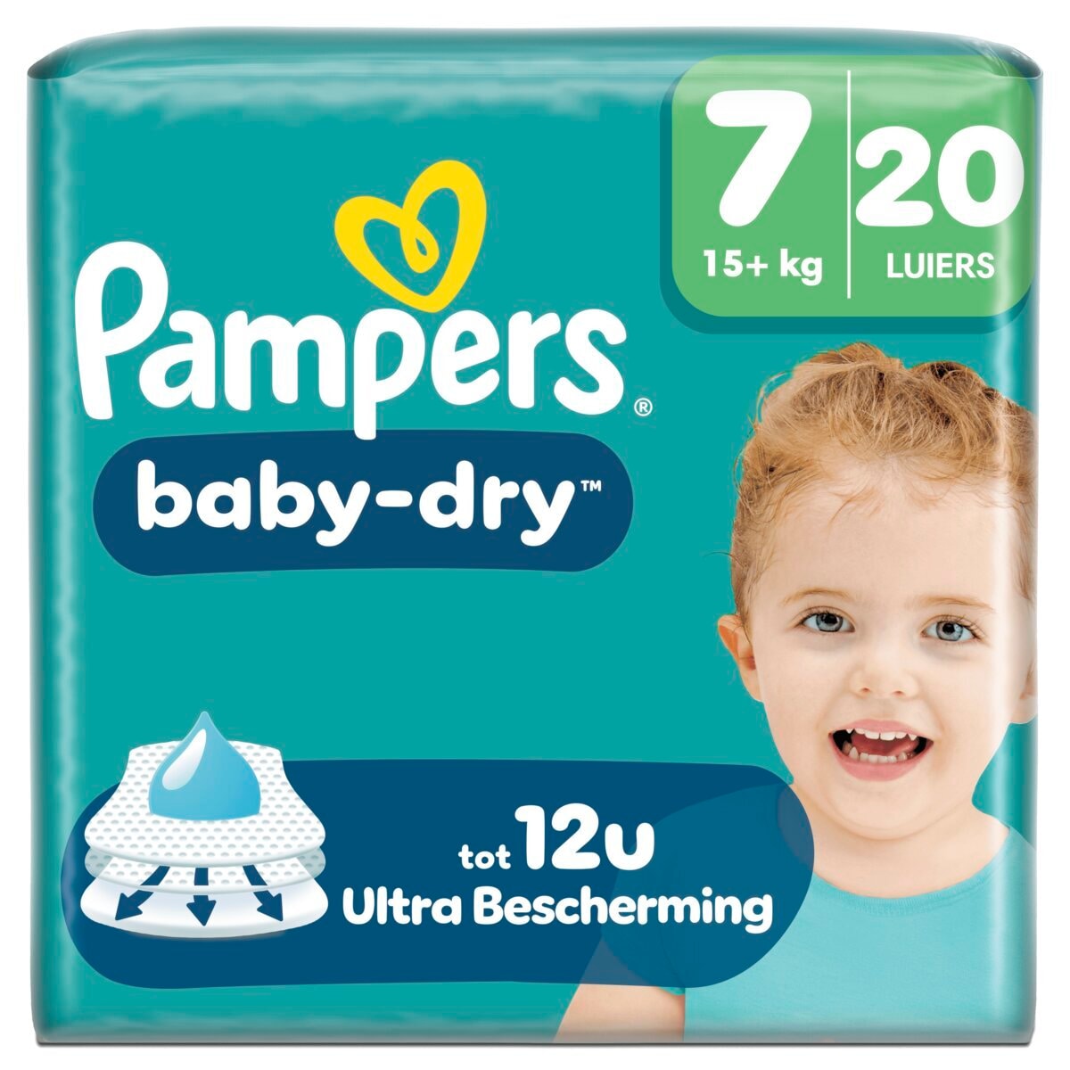 Pampers Baby-Dry Maat 7 Luiers