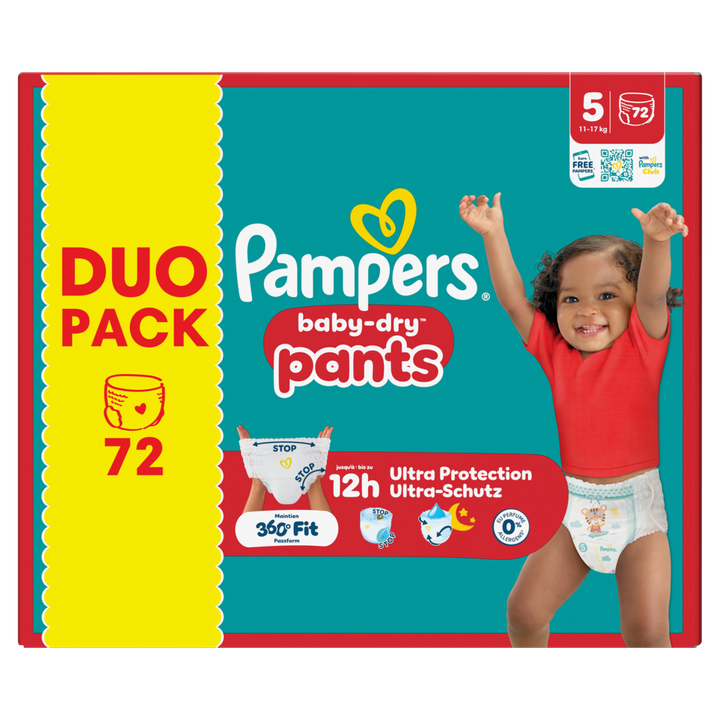 Pampers Baby-Dry Pants Maat 5, 72 Luierbroekjes