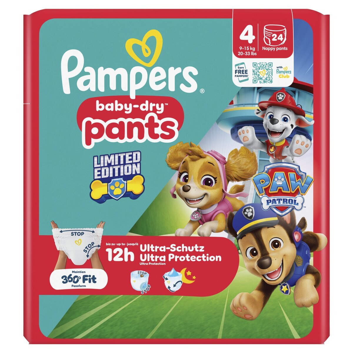 Pampers Baby-Dry Paw Patrol Pants Maat 4 Luierbroekjes
