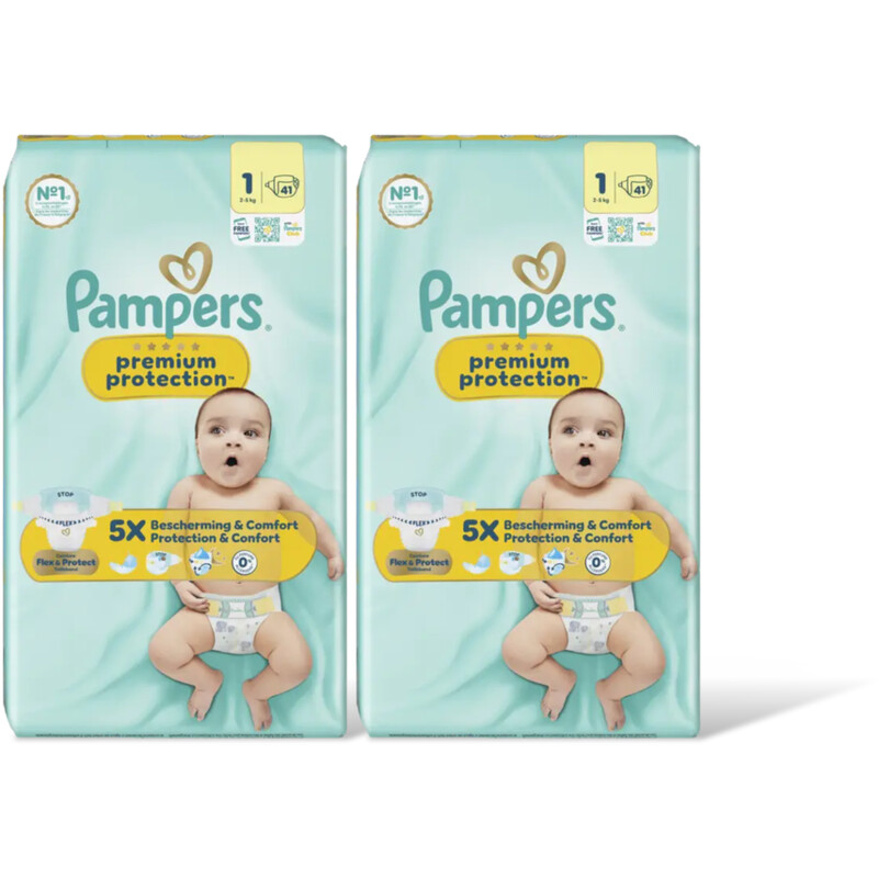 Pampers Premium protection luiers maat 1 2-pack
