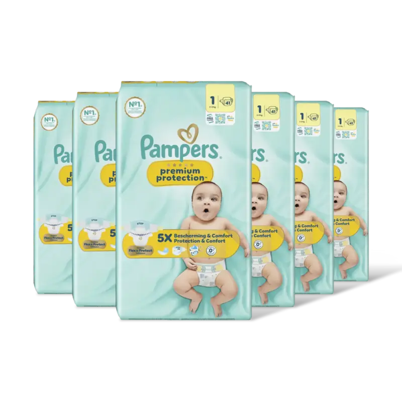 Pampers Premium protection luiers maat 1 6-pack