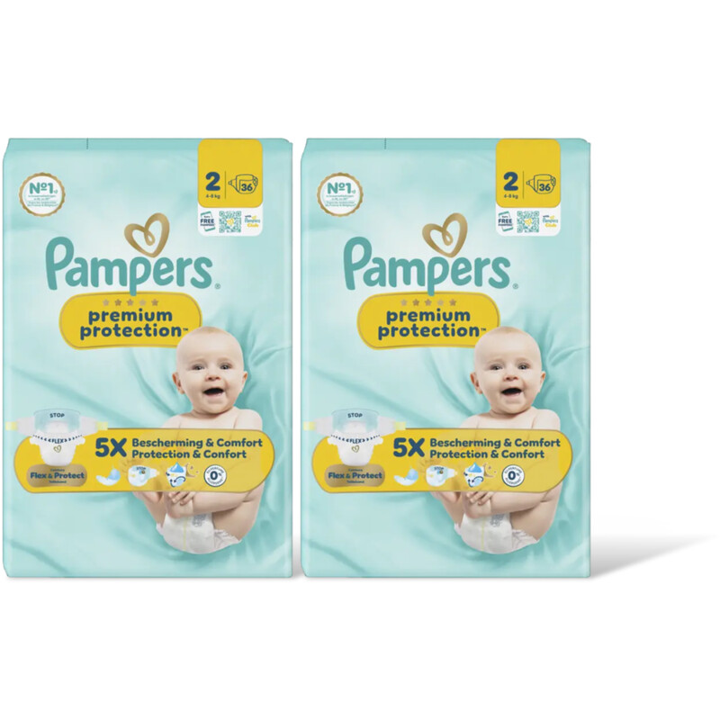 Pampers Premium protection luiers maat 2 2-pack
