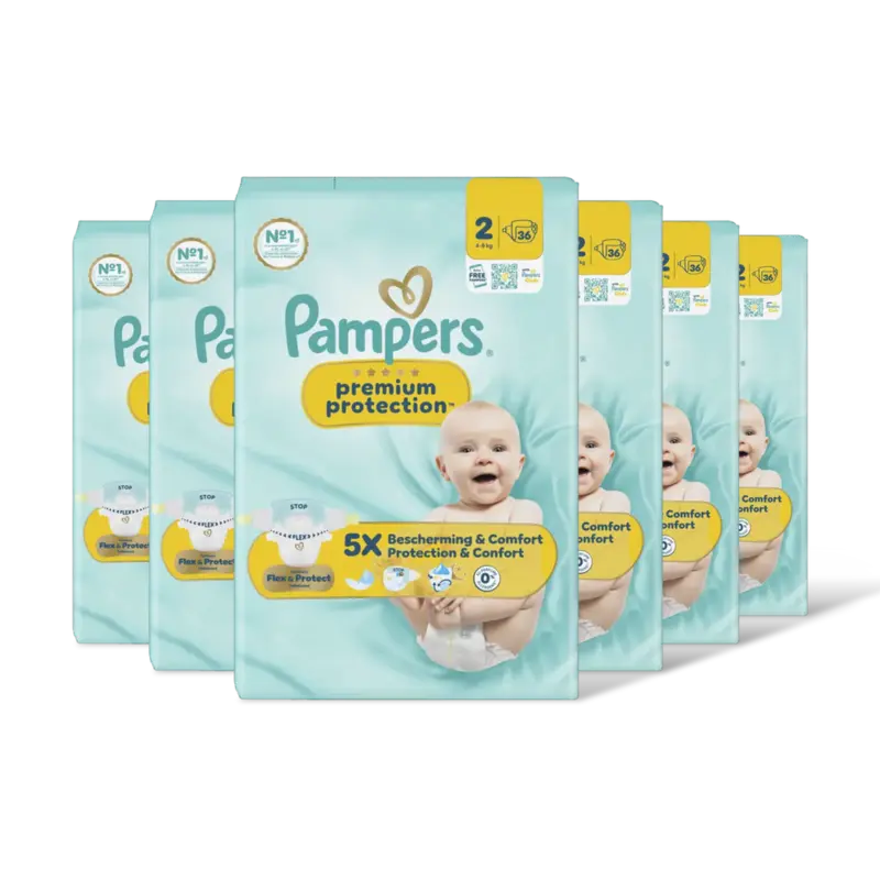 Pampers Premium protection luiers maat 2 6-pack