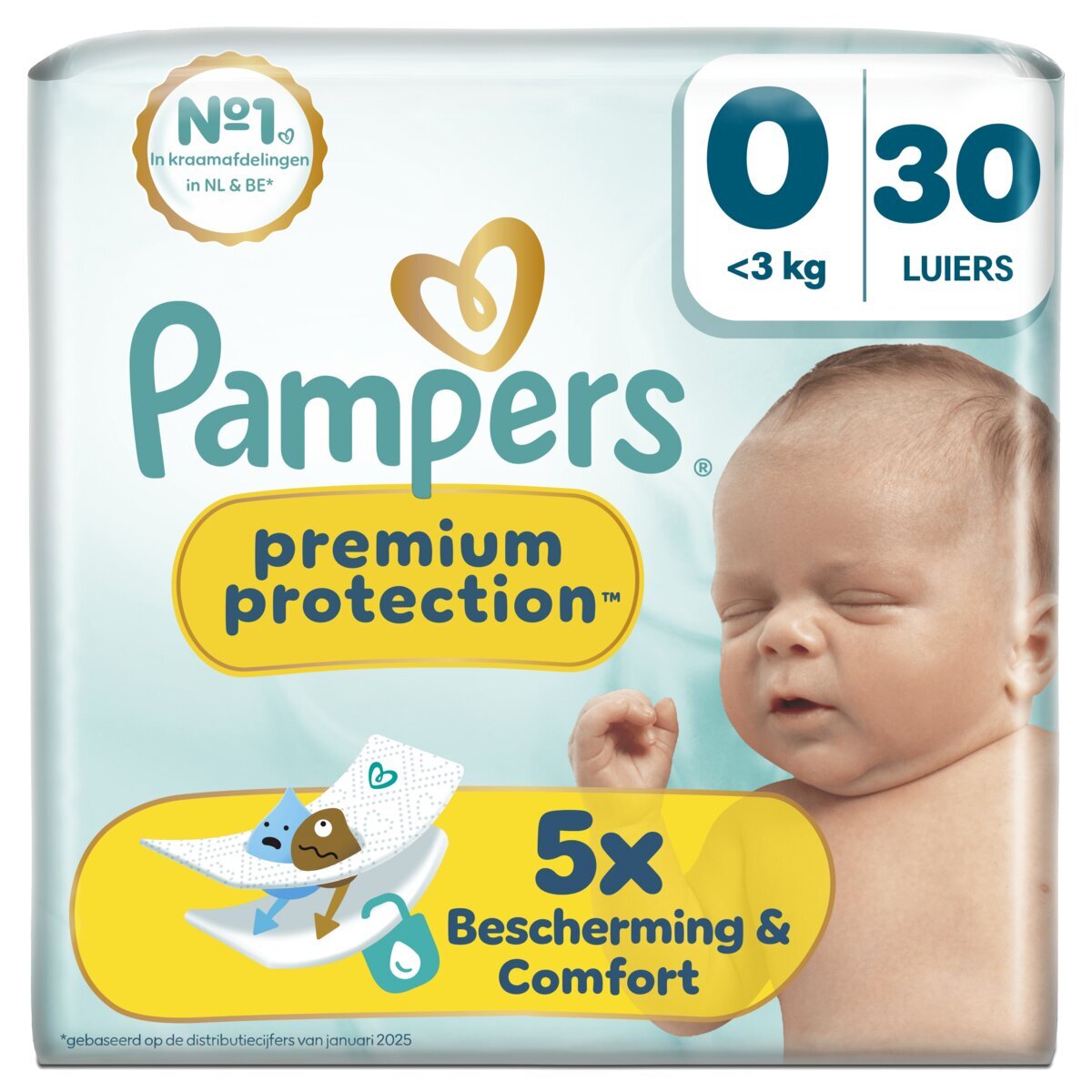 Pampers Premium Protection Maat 0 Luiers