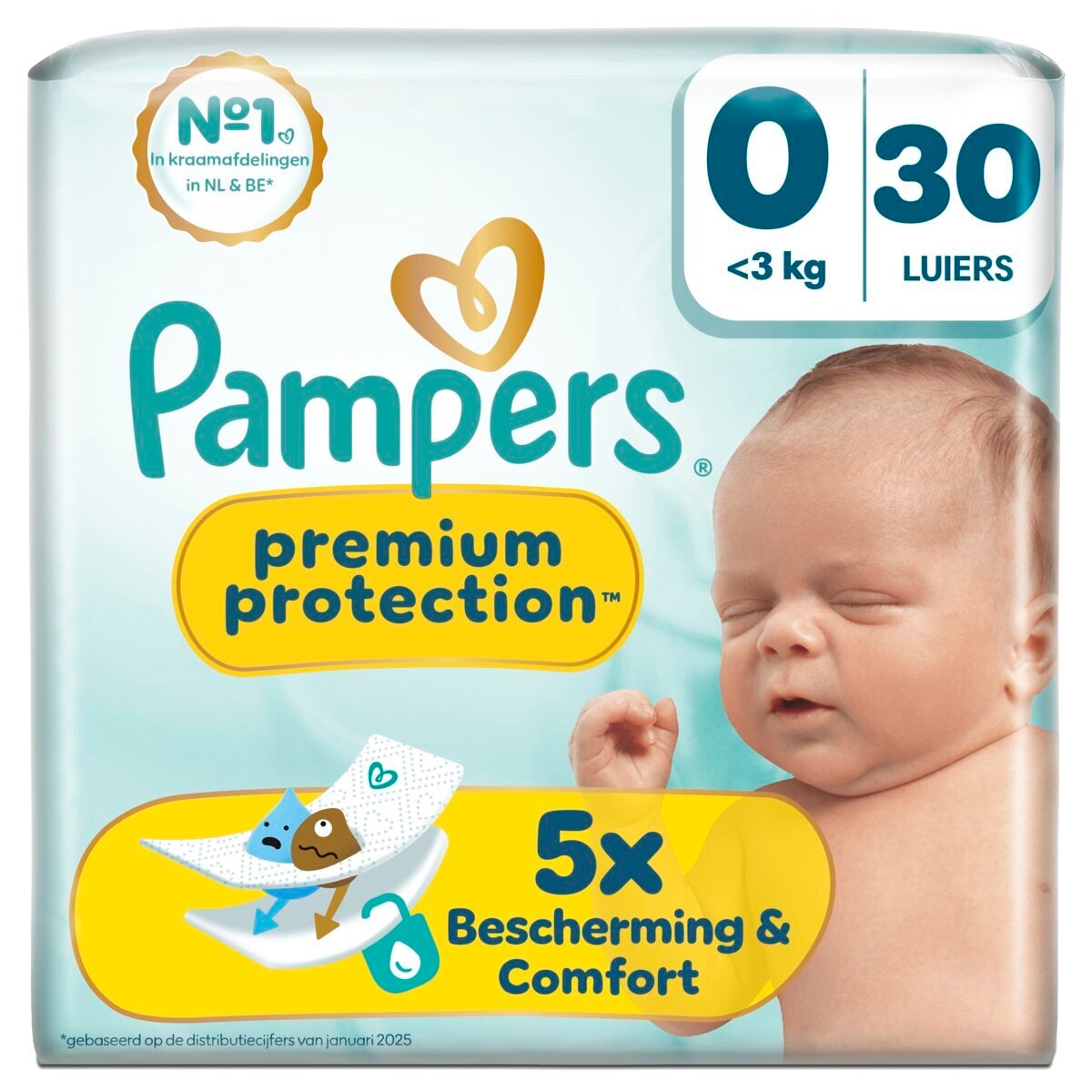 Pampers Premium Protection Maat 0 Luiers