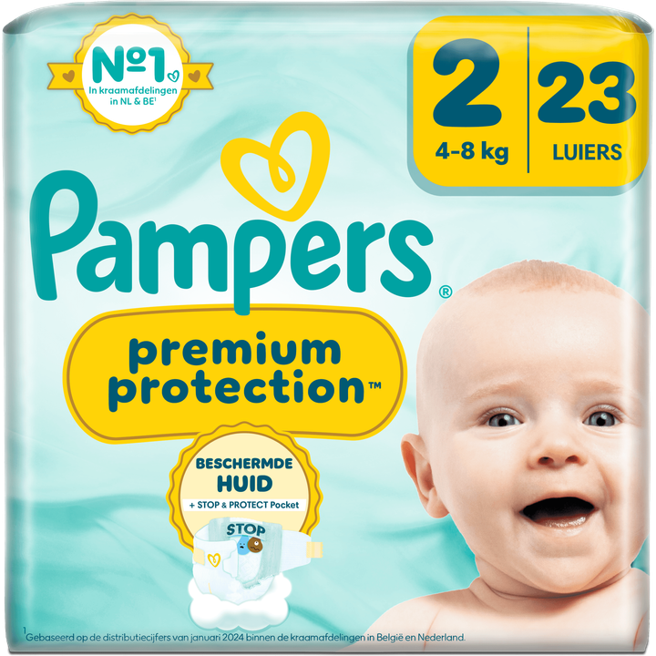 Pampers Premium Protection Maat 2, 23 Luiers