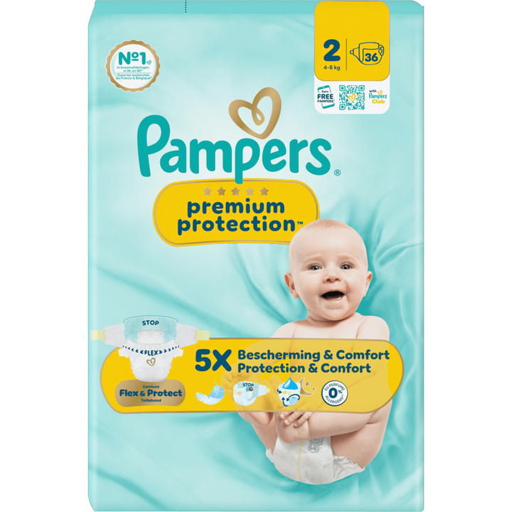Pampers Premium Protection Maat 2, 36 Luiers