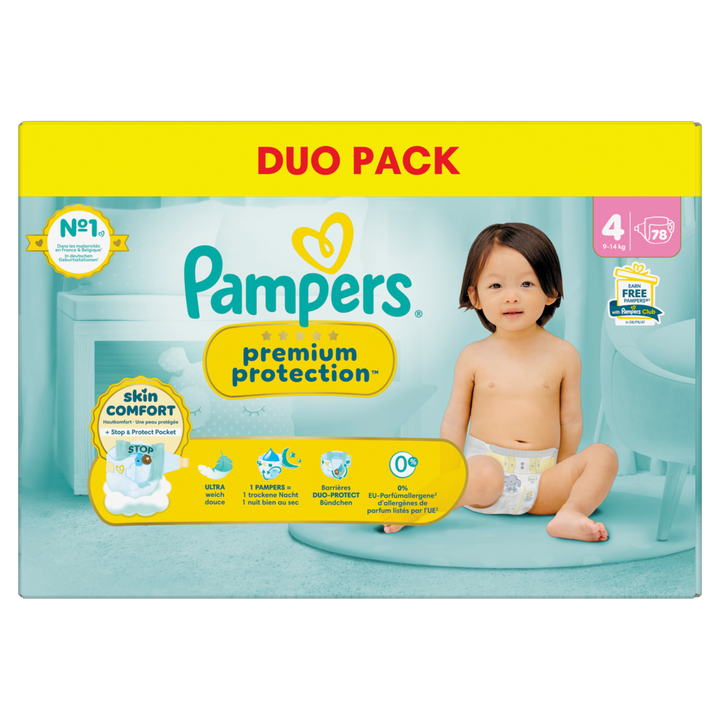 Pampers Premium Protection Maat 4, 78 Luiers
