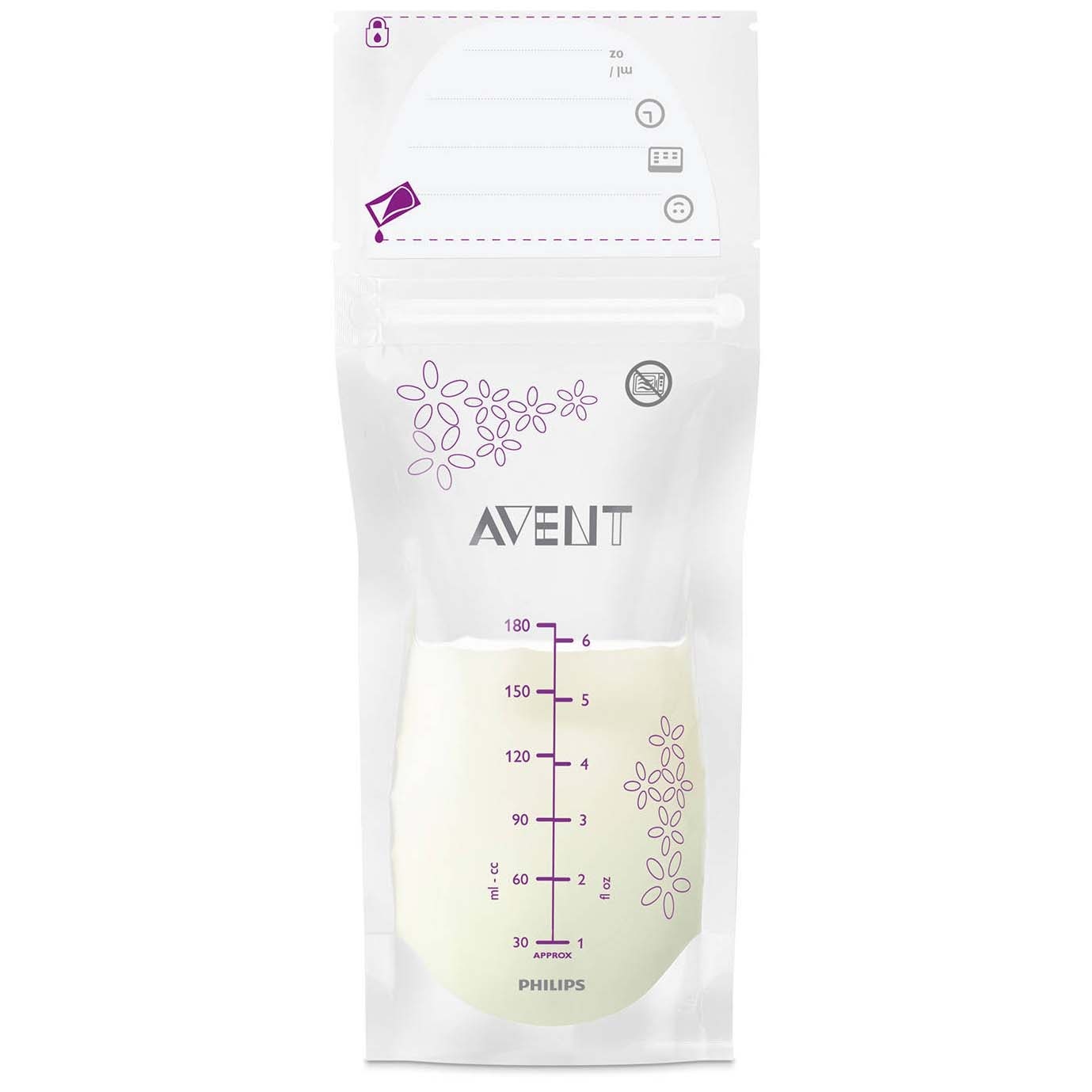 Philips Avent Moedermelk bewaarzakjes - 25 zakken - 180 ml - SCF603/25