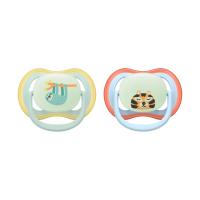 Philips Avent Ultra Air Fopspeen - 0-6 Mnd - 2 Stuks - Plant-based - Glow In The Dark