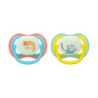 Philips Avent Ultra Air Fopspeen - 18+ Mnd -2 Stuks - Plant-based - Glow In The Dark