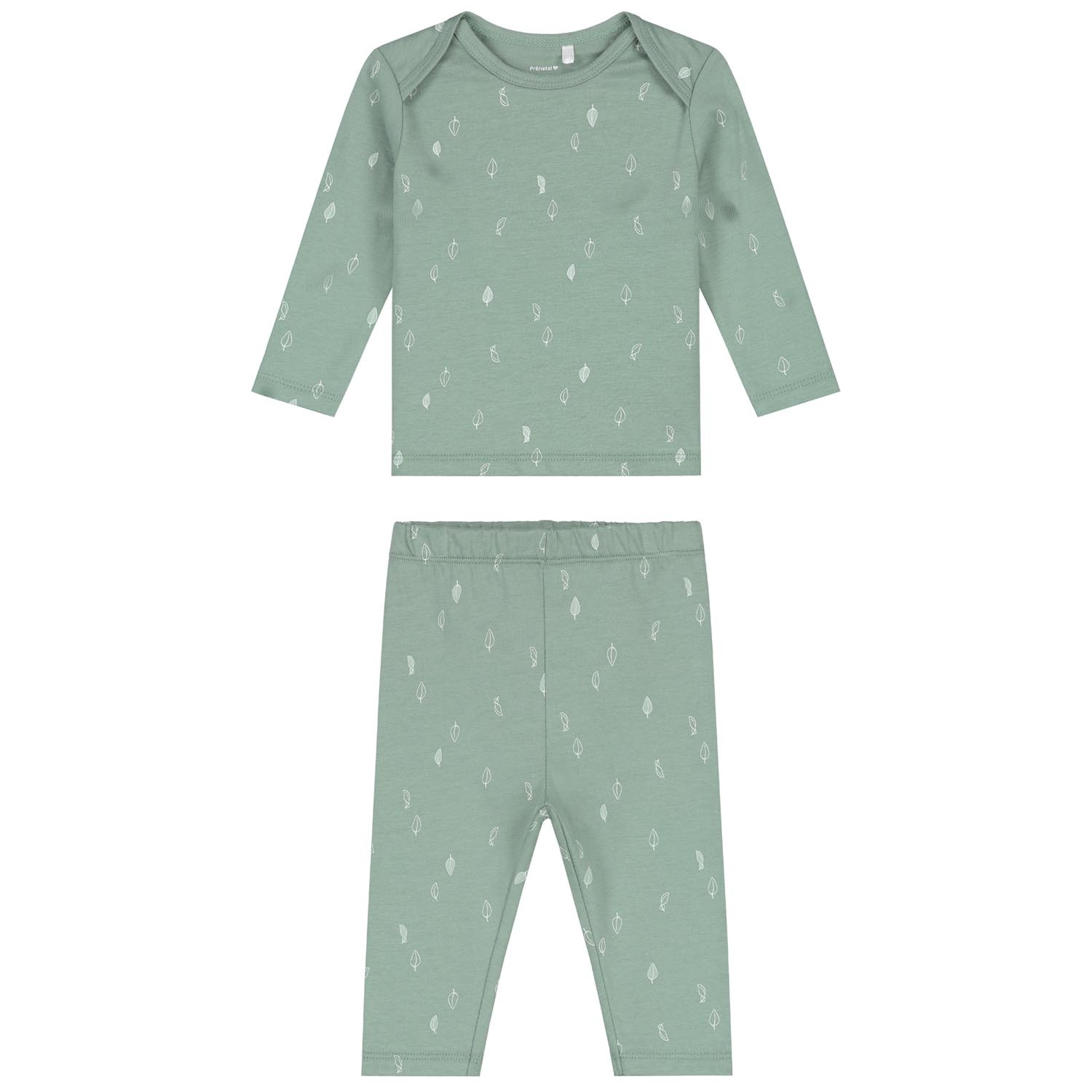 Prénatal baby pyjama bladeren