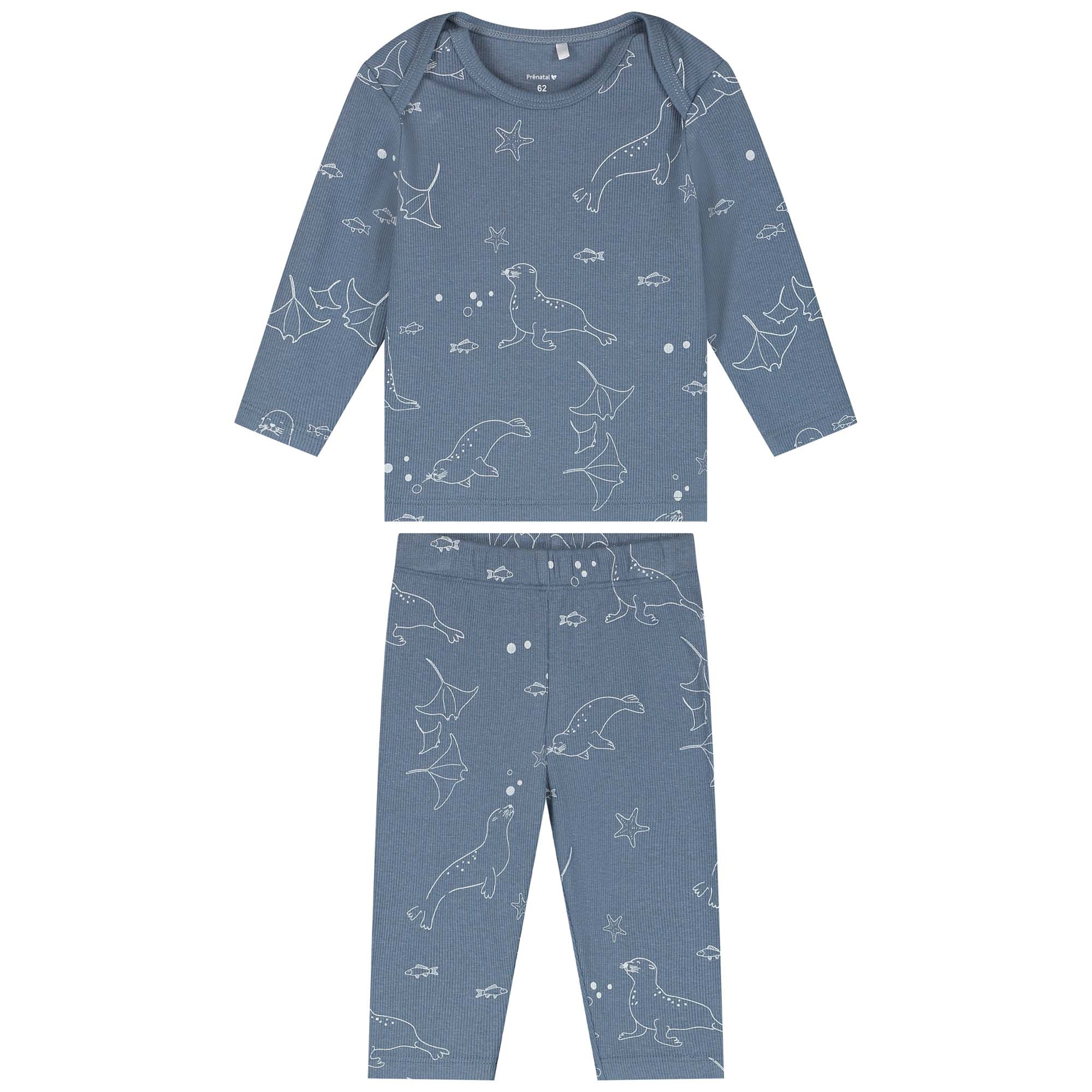 Prénatal baby pyjama zeehond rib
