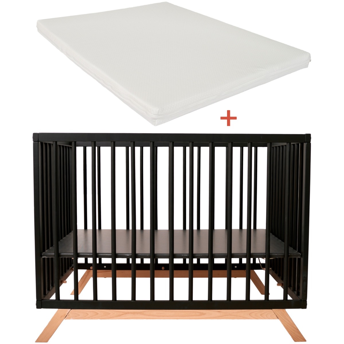 Prénatal box Savi zwart & boxmatras Ellis
