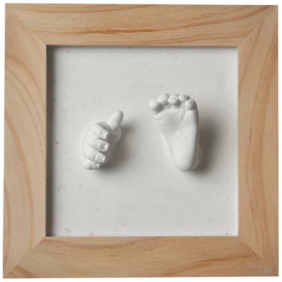 Prénatal fotolijst met 3D gipsafdruk