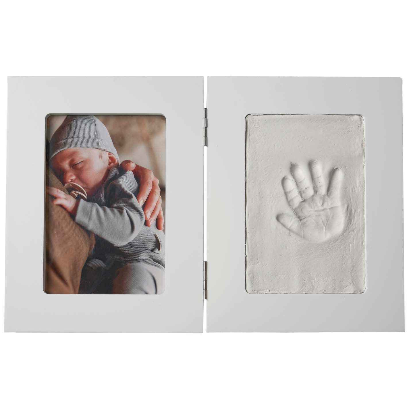 Prénatal fotolijst met gipsafdruk