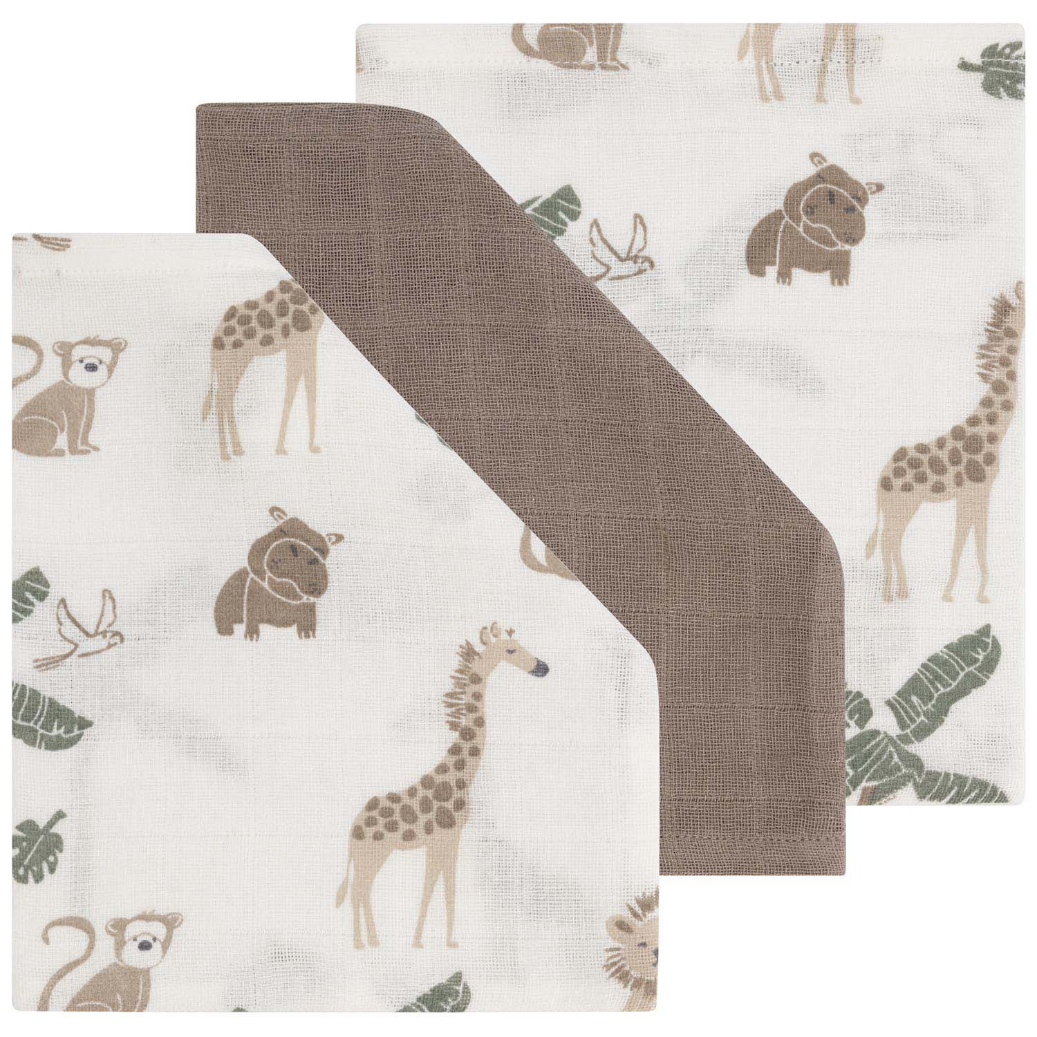 Prénatal hydrofiele washandjes jungle joy 3 stuks