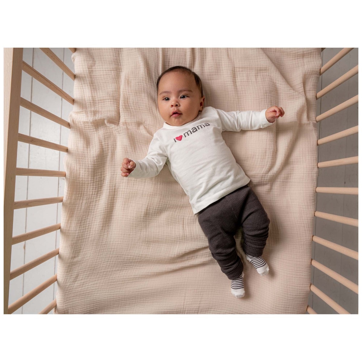 Prénatal newborn shirt mama & broekje grijs