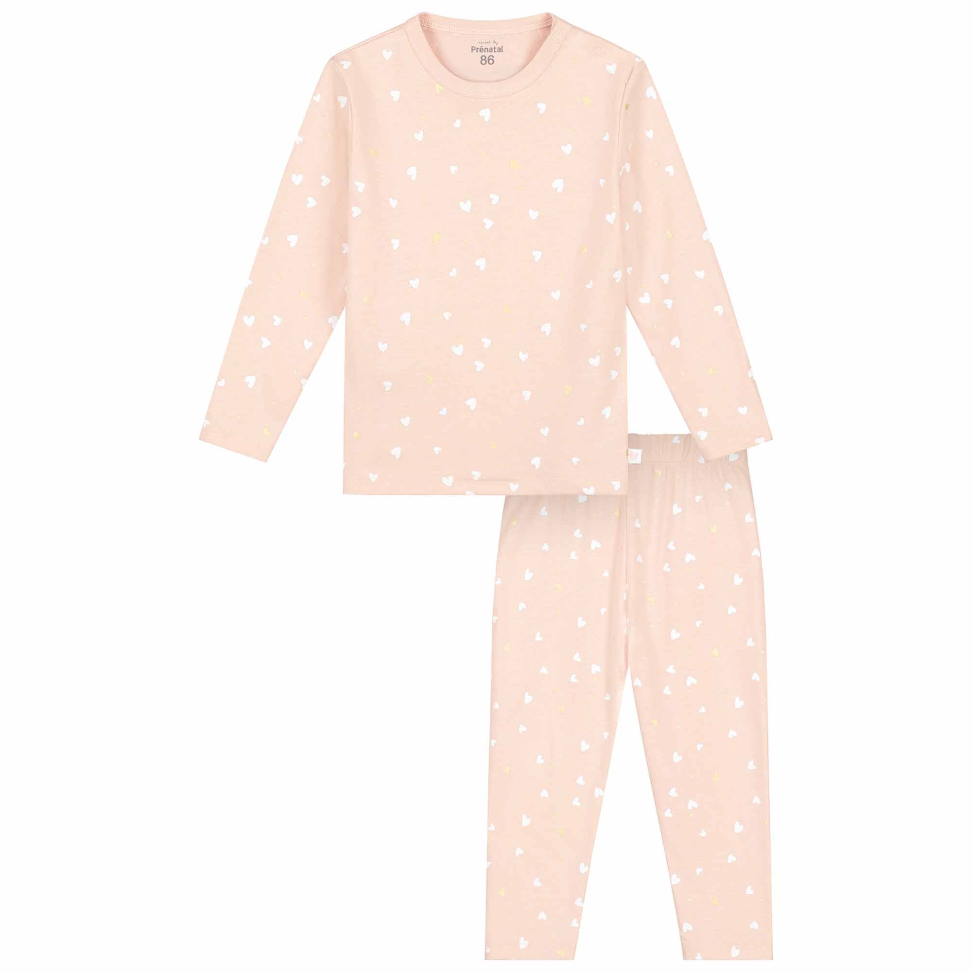 Prénatal peuter pyjama hartjes