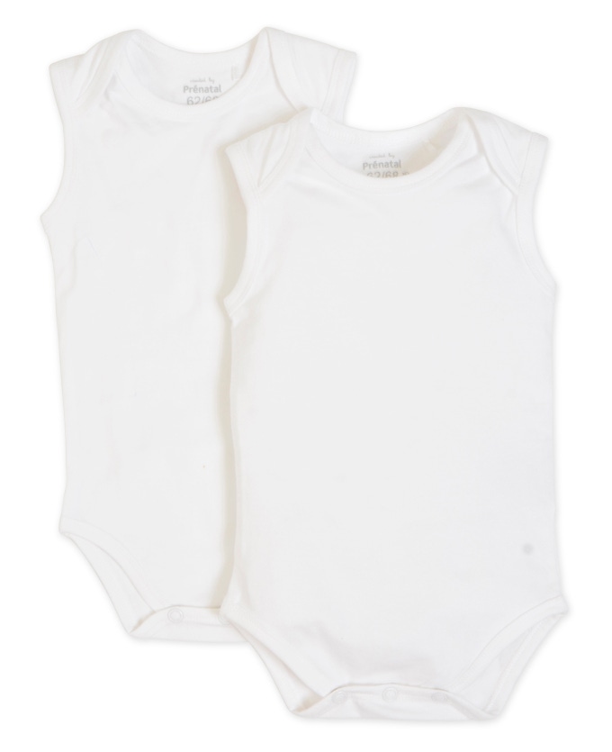 Prénatal romper mouwloos 2 stuks