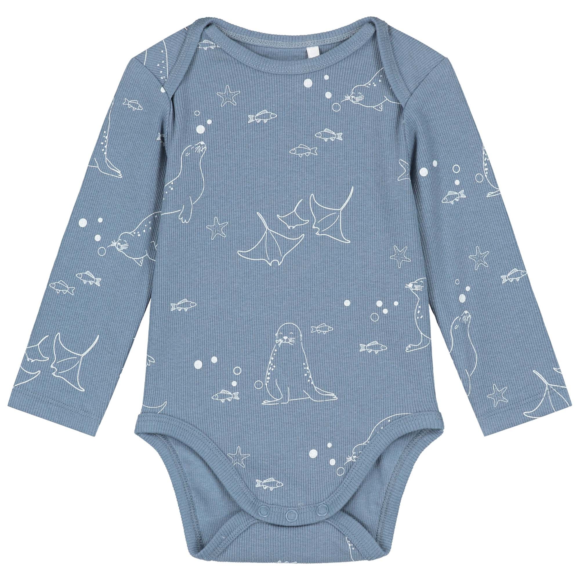 Prénatal romper zeehond rib