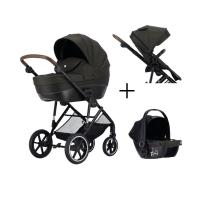 Puck Combi-Kinderwagen 3-in-1 Carl Donkergroen