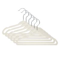 Puck Kledinghanger Velours Ecru (6 stuks)