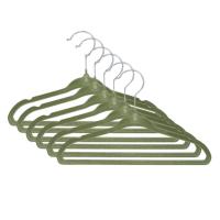 Puck Kledinghanger Velours Groen (6 stuks)