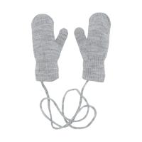 Puck Knit Wanten - Light Grey Melange
